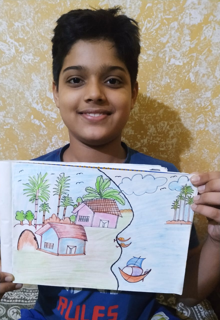 Student awareness drawing nature