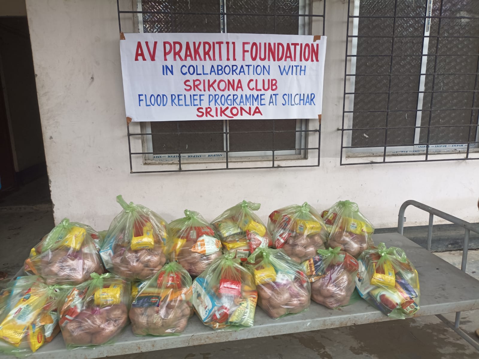 Relief distribution to flood affected families in Assam