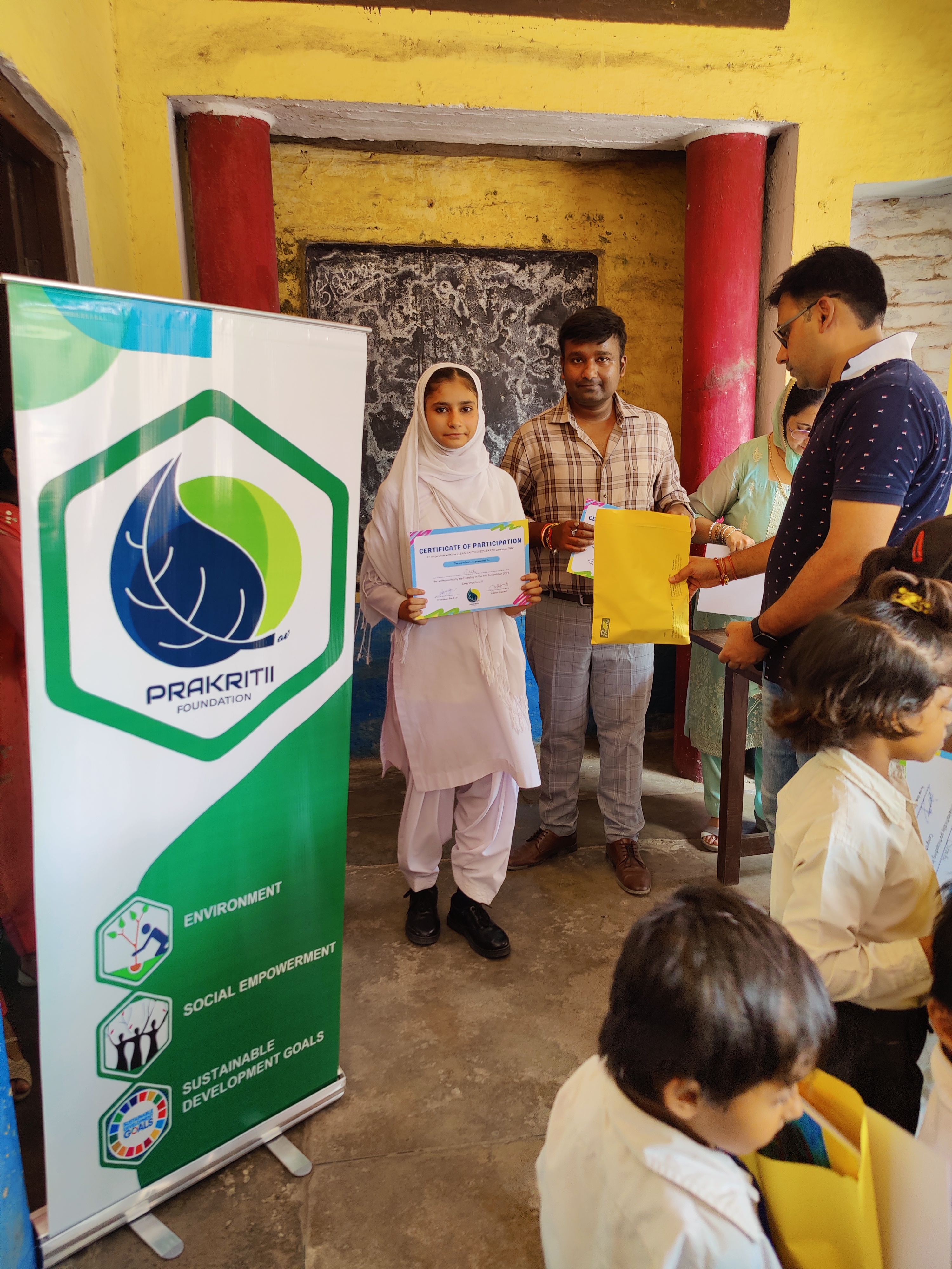 Kids participating in awareness drive